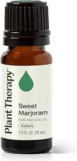 Plant Therapy Sweet Marjoram Essential Oil 10 mL (1/3 oz) 100% Pure, Undiluted, Soothing Aromatherapy for Digestive Support and Sore Muscles