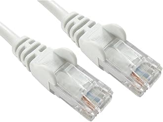 0.25m WHITE Network Cable - CAT5e - RJ45 - Ethernet - Patch - LAN - Router - Modem - 10/100 100 PACK