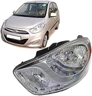 Heavy Quality Depon Head-Light Lamp Unit Assembly Without Bulb For Hyundai I10 2010 To 2017 Type - 2 (Left Co-Driver Side) - Halogen