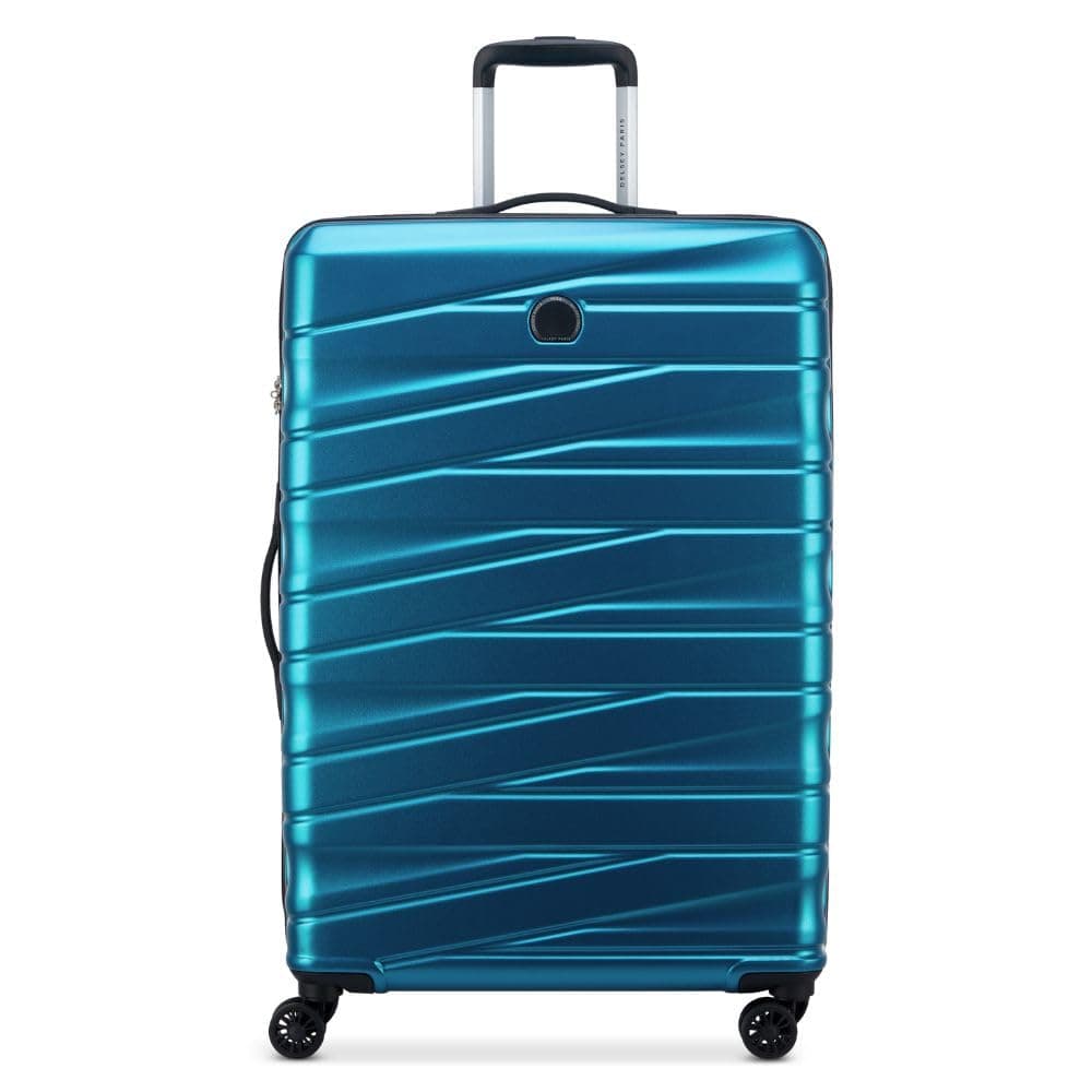 Tiphanie 76 cms Large Check-in Polycarbonate Hardsided 8 Wheels Spinner Luggage/Suitcase/Trolley Bag for Travel with TSA Lock- Blue