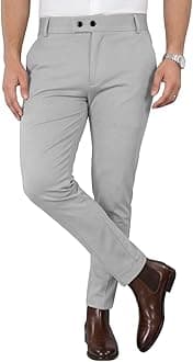 Mehrang Men's Stretchable Stretchable Formal Pant Trousers | Stylish Slim Fit Men's Wear Trousers for Office or Party | Polycotton Knitted Fabric