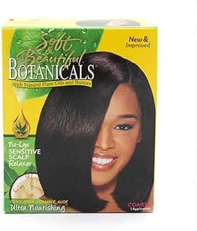 Botanicals with Natural Plant Extracts No-Lye Sensitive Scalp Relaxer COARSE (Quantity: 1 Application)