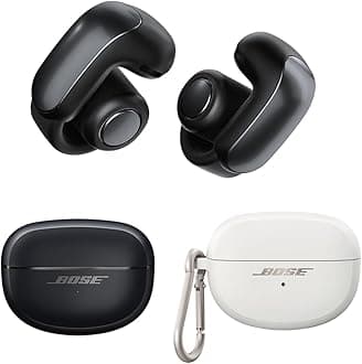 Ultra Open Earbuds with Immersive Audio, Open Ear Wireless Clip on Earbuds for Comfort, OpenAudio for Awareness, Bundle Silicone Case Cover for Ultra Open Earbuds (Black)