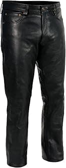 Milwaukee LeatherLKM5790 Men's Black Classic 5 Pocket Leather Pants