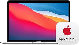 2020 Apple MacBook Air Laptop: Apple M1 Chip, 13” Retina Display, 8GB RAM, 256GB SSD Storage, Backlit Keyboard, FaceTime HD Camera, Touch ID. Works with iPhone/iPad; Silver with AppleCare+ (3 Years)