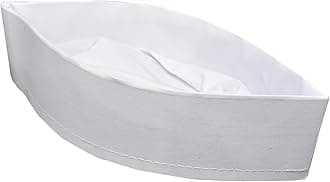 1 Pcs Egyptian Kofi Kufi Koofi Topi Imam Cap Hat Plain White Prayer Islam Islamic Muslim Mens Top Simple Stitch Design Fabric Skull Religious Ceremony Headwear Worship Soft Comfortable