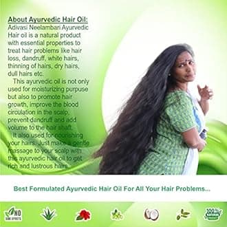 Adivasi Neelambari Herbal Hair Oil 500ml, Natural Herbs And Roots Oil, No Side Effects (Pack Of 1)
