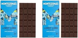Montezuma's Lordy Lord, 70% Cocoa, Dark Chocolate With Cocoa Nibs, Gluten Free & Naturally Vegan, 90g Bar (Pack of 2)