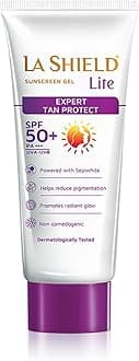 Lite SPF 50 PA+++ Mineral Sunscreen Gel | Skin brightening in 3 Weeks| No White cast | Broad spectrum | Oil-free | PA +++ | Dermatologist Prescribed | All Skin types | 50g