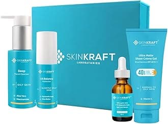 Festive Essential Face Kit | Beauty Kit Gift for Women & Men | 5 in 1 Gifting Kit | Daily Face Wash | Face Cleanser | Face Scrub | Niacinamide Toner | Hyaluronic Face Toner | Lip Balm