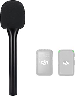 SUNMON Handheld Wireless Mic Stand for DJI Mic, Holder for DJI Mic 2, DJI Microphone Interview Handheld Mount Adapter for DJI Mic1/ 2