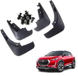 Autokaar OE Type/Box Type Car Mud Flap for Nissan Magnite, Black