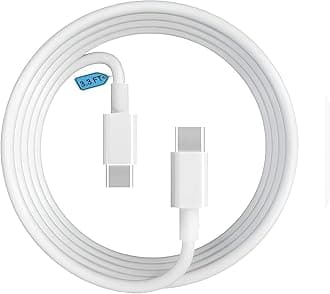 Samsung 25W Original Type C to C 3.3 FT Fast Charging USB C Cable High-Speed & Data Transfer Compatible with Samsung Galaxy M15,F15,A15,A14,M14,F14,M34,F34,A34,A54,S21 Fe 5G,S22,S23 Type-C Cord,White