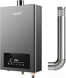 Ranein Propane Gas Tankless Water Heater, Indoor Max 3.6 GPM, 80,000 BTU Instant Hot Water Heater