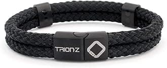 Trion:Z Zen Loop Duo Magnetic Field Therapy Wristband Featuring Patented ANSPO Technology for Carpal Tunnel Knee & Wrist Pain (Black, Medium)