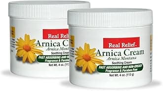 Arnica Cream, Natural, Soothing, Non Greasy and Unscented for Muscle Soreness, Bumps and Bruises, 4 oz (Pack of 2)