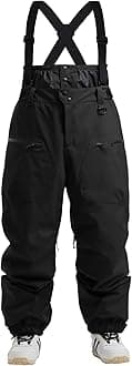 Ski Pants Snowboard Pants for Men, Baggy Snow Pants Insulated Waterproof Windproof, Mens Snow Bibs Overall