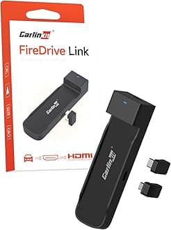 Carlinkit Car TV HDMI 2025 & FireDrive Link - Wired CarPlay to HDMI Converter for Fire TV Stick, HD Car Adapter for Video/Gaming Streaming, Plug & Play, Compatible Devices