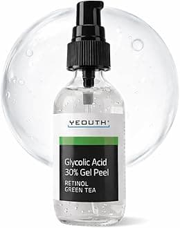 YEOUTH Glycolic Acid Peel for Face, At Home Exfoliator Aha 30% Glycolic Acid Face Peel with Retinol, Designed to Refresh & Smooth the Appearance of Skin 30ml