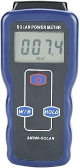 Solar Power Meter, Akozon Sun Light Radiation Testing Measuring Instrument for Solar Energy Research Meteorology Physical Optical Experiments