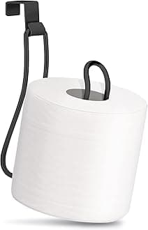 Over the Tank Toilet Paper Holder Black, Toilet Paper Holder, Toilet Paper Roll Holder, Bathroom Toilet Paper Storage-Black