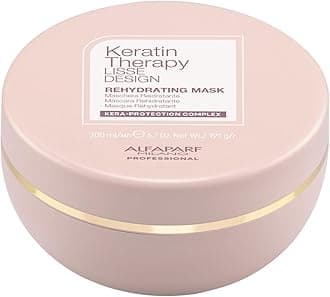 Alfaparf Milano Lisse Design Keratin Therapy Rehydrating Hair Mask - Post Keratin Treatment Deep Conditioning Hair Mask for Frizz Control & Moisture Retention - Dry Hair Treatment (6.7 oz)