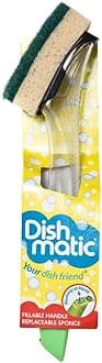 Dishmatic Washing Up Brush with Sponge from Caraselle-Colour of Handle May Vary