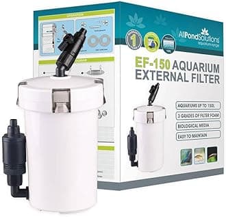 allpondsolutions EF-150 Aquarium External Fish Tank Water Filter for Coldwater, or Tropical Aquariums, for Tanks Up to 150 Litres – Includes Filter Media, hose and Spray Bar - Full Kit.