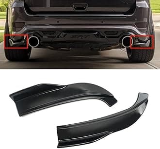 Compatible with forJeep Grand Cherokee SRT 2012-2021 A Pair Rear Bumper Side Corner Splitters Aprons (Glossy Black)
