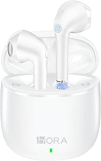 1 Hora Wireless Earbuds Bluetooth 5.3 Headphones Deep Bass in-Ear Earphones Premium Sound with Mic Charging Case for iPhone, Tablet, Android Smartphone Laptop Sports