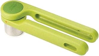 Helix Garlic Press Mincer Ergonomic Twist-Action Hand Juicer Stainless Steel, Green
