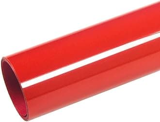 WISDOM Red Glossy Wrap Vinyl, Car & Bike Wrap Sheet Vinyl Car Wrap Sheet Roll Film Sticker Decal Sticker (24" x 56)