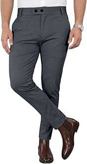 Mehrang Men's Stretchable Stretchable Formal Pant Trousers | Stylish Slim Fit Men's Wear Trousers for Office or Party | Polycotton Knitted Fabric