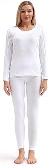 PISIQIThermal Underwear Women Ultra-Soft Long Johns Set Base Layer Skiing Winter Warm Top & Bottom