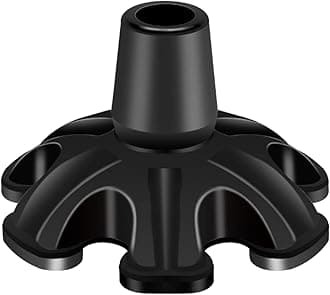 Cane Tip 3/4 inch 6 Support Cane Feet Self Standing Cane Tip, 6 Support Feets Base Replacement Walking Canes, Walking Sticks, Folding Canes