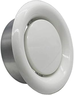Kair Ceiling Extract Valve 150mm - 6 inch White Coated Metal Vent