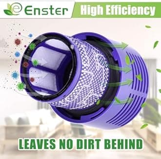 Ecnaka V10 Filter Replacement for Dyson V10 Animal, Absolute, Motorhead, Total Clean, SV12 (3 Pack, Reusable, 99.97% Effective, Washable)