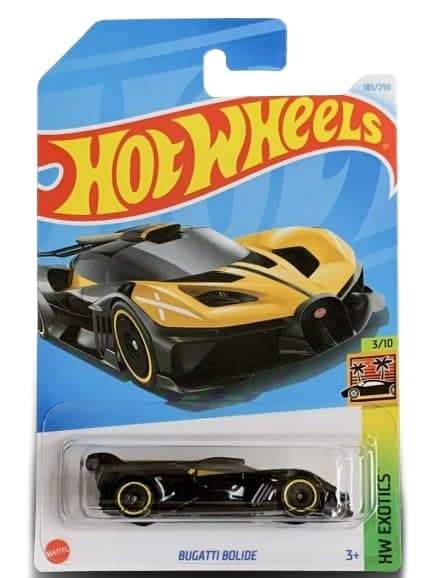Bugatti Bolide, Yellow/Black, HW Exotics 3/10