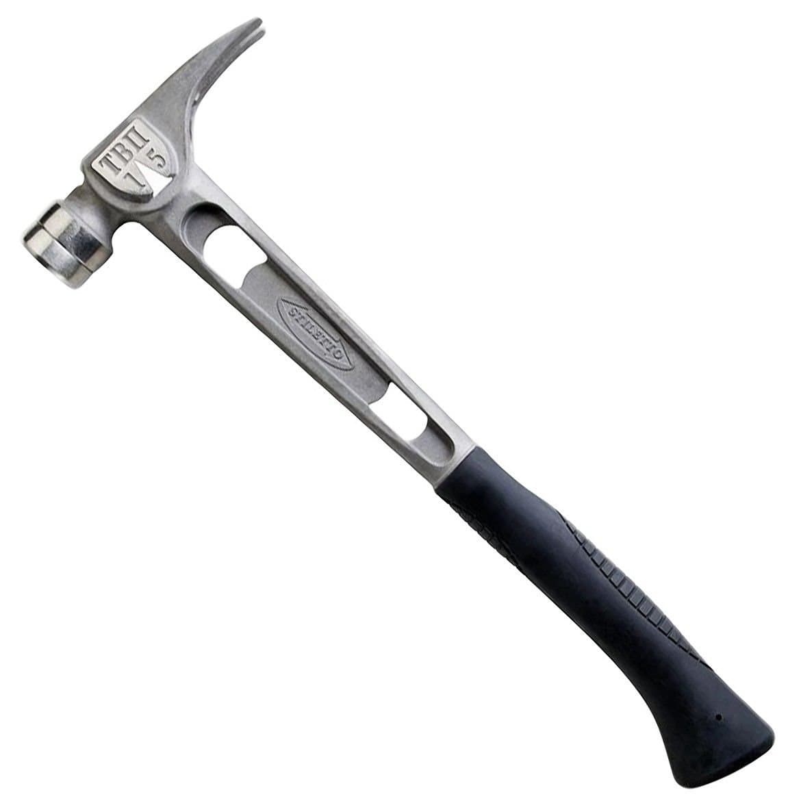 Stiletto TB15MC TiBone: Solid Titanium Hammer with Curved Handle Milled Face