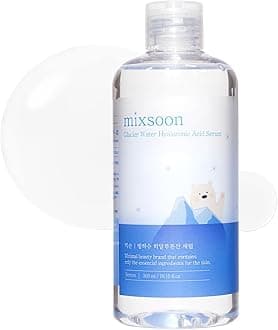 mixsoon Glacier Water Hyaluronic Acid Serum-Deep Hydration and Cooling for Face, Hydration Booster, Refreshing Lightweight Texture 300ml / 10.14 fl.oz. Korean Glass Skin Care