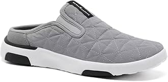 OrthoComfootMen's Orthopedic Slip-On Loafers Walking Shoes with Arch Support: Comfortable Orthotic Shoes for Plantar Fasciitis, Casual Flat Feet Slippers for Foot and Heel Pain Relief