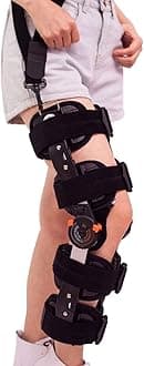 LARIAU Hinged Knee Brace, Adjustable Knee Orthosis, Supports Meniscus Tears, For Preventing Or Treating Tension