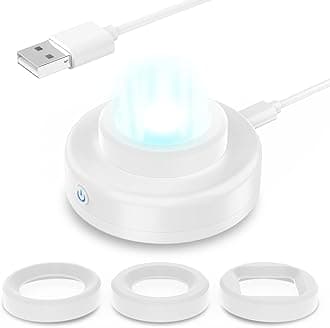 Solar Watch Fast Charger, Led Light for Charge Solar Watches with Size Caps, 8H Automatic Off Function Compatible Casio G Shock, Tough, Protrek, Seiko, Citizen, Garmin, Timex, Bering, FANMIS (White)