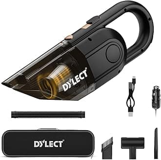 Dylect Cordless Vacuum Cleaner for Car&Home|3X Powerful Suction,16000Pa|Dual Mode-Wireless,Wired|6000Mah Battery|Bldc Technology||Washable Stainless Steel Hepa Filter|Copper Winding,0.5 Liter