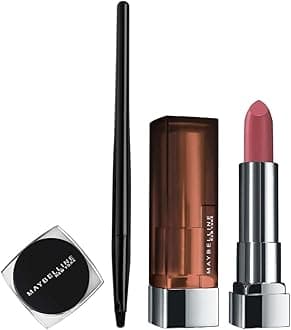 New York Gel Matte Lipstick & Eyeliner Glossy Finish, Black