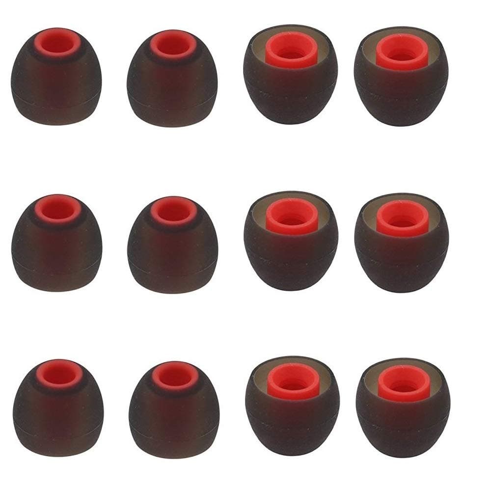 BLLQ12PCS Replacement Ear Tips Earbuds Eartips Eargels Earpads Silicone Buds for Senso, TOZO, Sony & Other Inner Hole 3.8mm in-Ear Headphones [S]