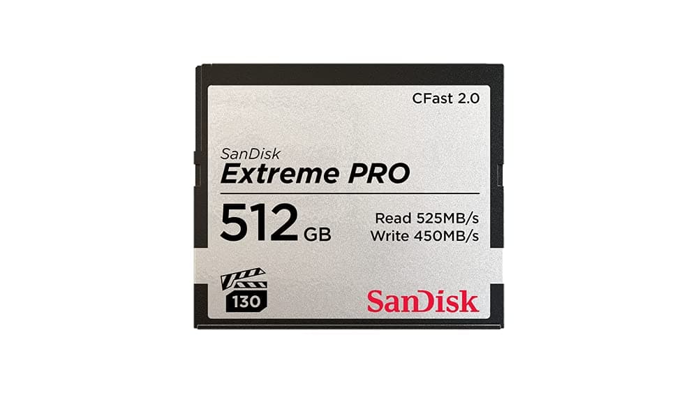 SanDisk 512GB Extreme PRO CFast 2.0 Memory Card - SDCFSP-512G-G46D