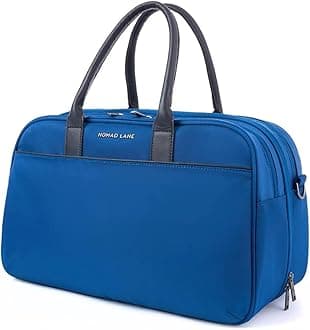 Nomad Lane The Bento Bag Classic Carry-On Luggage Duffel Bag, Durable & Lightweight Carry On Suitcase, Personal Travel Bag, Aegean Blue, Bento Bag