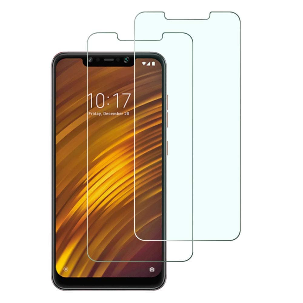 Widamin 2Pack, Screen Protector Compatible with Xiaomi POCOPHONE F1, Premium Tempered Glass with 9H Hardness, 2.5D Round Edge, [Crystal Clearity], [Scratch-Resistant], [No-Bubble] For POCOPHONE F1
