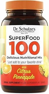 Superfood 100 - Everyday Superfood Supplement to Support Overall Wellness - Multivitamin for Nutrition & Energy - Gluten & Dairy-Free - Citrus Pineapple Flavor Powder - 30 Servings
